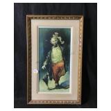 This is a vintage framed print, entitled Leo, a