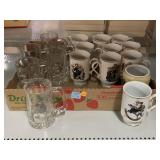 Norman Rockwell Porcelain Mugs & 3D Animal Glass