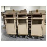 3-2ft Wide Rolling Housekeeping Cart with Trash