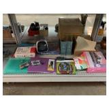 Assorted Office Supples. Binders, Mouse Pads,