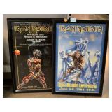 2 Iron Maiden Framed Promo Posters. Approx 19 x