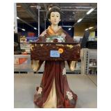 Composite Japanese Geisha Figurine with Trinket