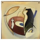 Unframed Alfred Gockel abstract recording studio