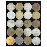 20 Metal Casino Tokens, See Photos