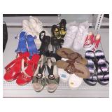 Assorted women shoes, heels, vans, pumas