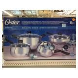 NIB Oster 8 Piece SS Cookware Set.