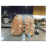 2 Himalayan Rock Salt Lamps.