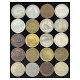 20 Metal Casino Tokens, See Photos