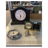 Solid Brass Photo Frame Clock, Quartz Mantel