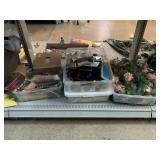 Artificial Flowers, Assorted Makeup Products,