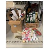Assorted Rolled Posters, Golf Balls, Gloves &