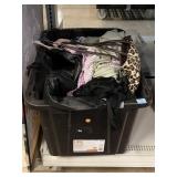 Bin Of Assorted Womanï¿½s Clothing, Purses & More.