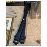 Black metal roof racks, approx 42in long