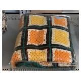 Vintage Crochet Granny Square Blanket.