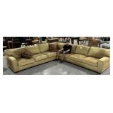 Large Olive sectional couch w/pillows, needs