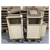 2-2ft Wide Rolling Housekeeping Cart with Trash