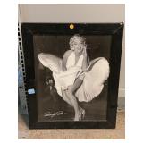 Framed Marilyn Monroe Wall Art. Approx 23 x 19.