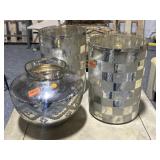 3-Large Glass vases, approx 10x14in largest one