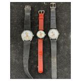 3 Mickey Mouse Watches Incl. Quartz & Wind Up,