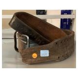 2 Leather Weight Lifting Belts.
