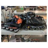 3 Pairs Of Rollerblades. Sizes 8 & 10