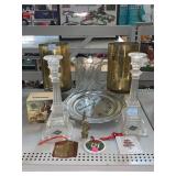 Assorted Home Decor. 2 Shannon Crystal Candle