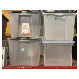 4 Storage Containers. Various Sizes.