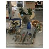 Serving Flatware, Vintage Blue Bottle, and More.
