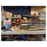 Assorted Books, Stuffed Animals, Mickey Phone