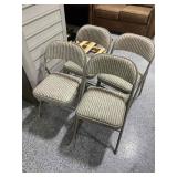 4 Folding metal chairs