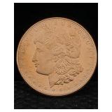 1 Oz Pure Copper, Us Morgan Token Design