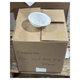 Case of Narumi Soup bowls 5.5in long, from high