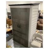 Rubbermaid outdoor storage shed, approx 80in tall
