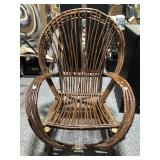 Rustic wood chair, approx 32x48in