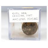 Civil War Canister Shot. Collected In Antietam,