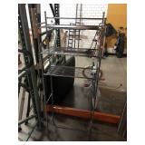 Metal over toilet rack, approx 22x10x58in