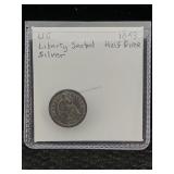 1843 Silver Seated Liberty Half Dime