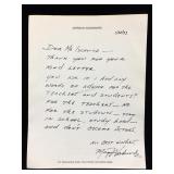 Morgan Woodward Handwritten & Signed Letter