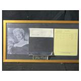 Framed Marilyn Monroe Memorabilia. Milton H.