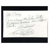 Tom LeGarde Signed & Inscribed Note Card W/COA