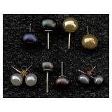 5 Paits Of Sterling Silver Pearl Earrings, Tw 8.1g