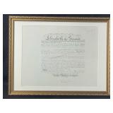 Queen Elizabeth II Signed Royal Appointment of