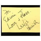 Leslie Parrish Signature Card