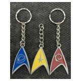 3-1994 Star Trek Rawcliffe Keychains, Sciences,