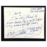 Dick Scotter Handwritten & Signed Notecard W/Coa