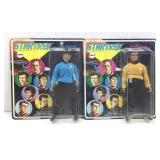 2 NOS 1974 Capt. Kirk & Mr. Spock 8in Action