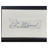 Pat McCormick cut autograph W/COA