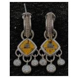 Judith Ripka Sterling Silver Earrings, Tw 13.9g