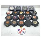 Vintage hockey puck lot