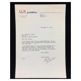 Steve Brooks Signed Typewritten Letter On QM
